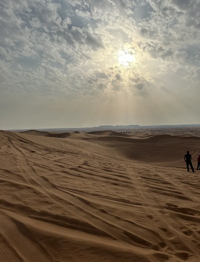 Sand dunes in the desert outside Dubai